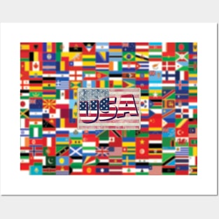 United States of America vintage style retro souvenir Posters and Art